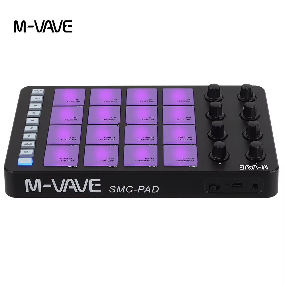 Midi Controller Pad - M-VAVE SMC-PAD MIDI Black Controller 16