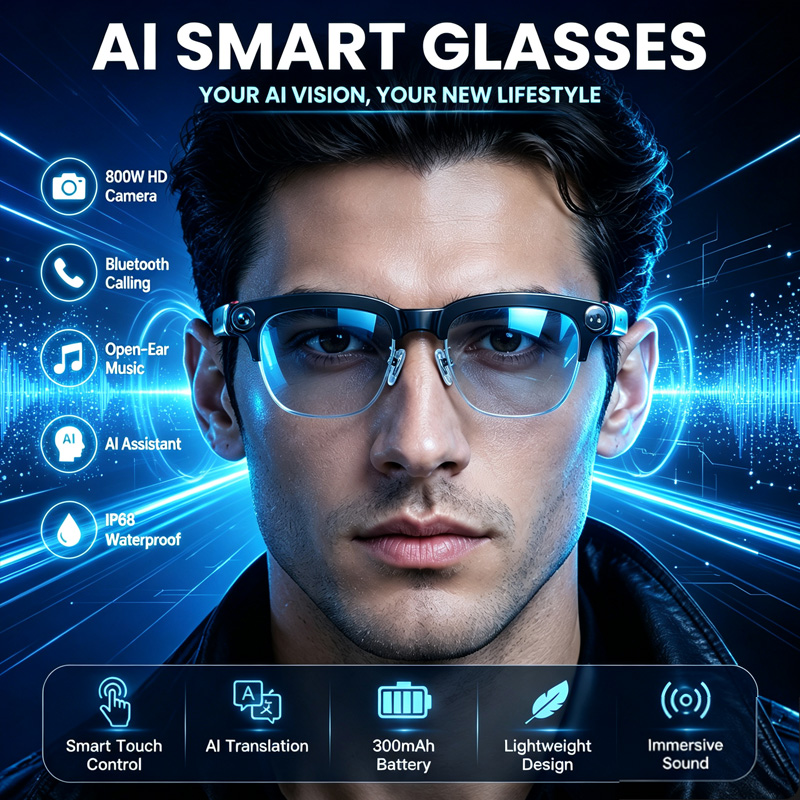 W630 Smart Glasses 800W HD Cam - đánh giá và giá Audio Music Image