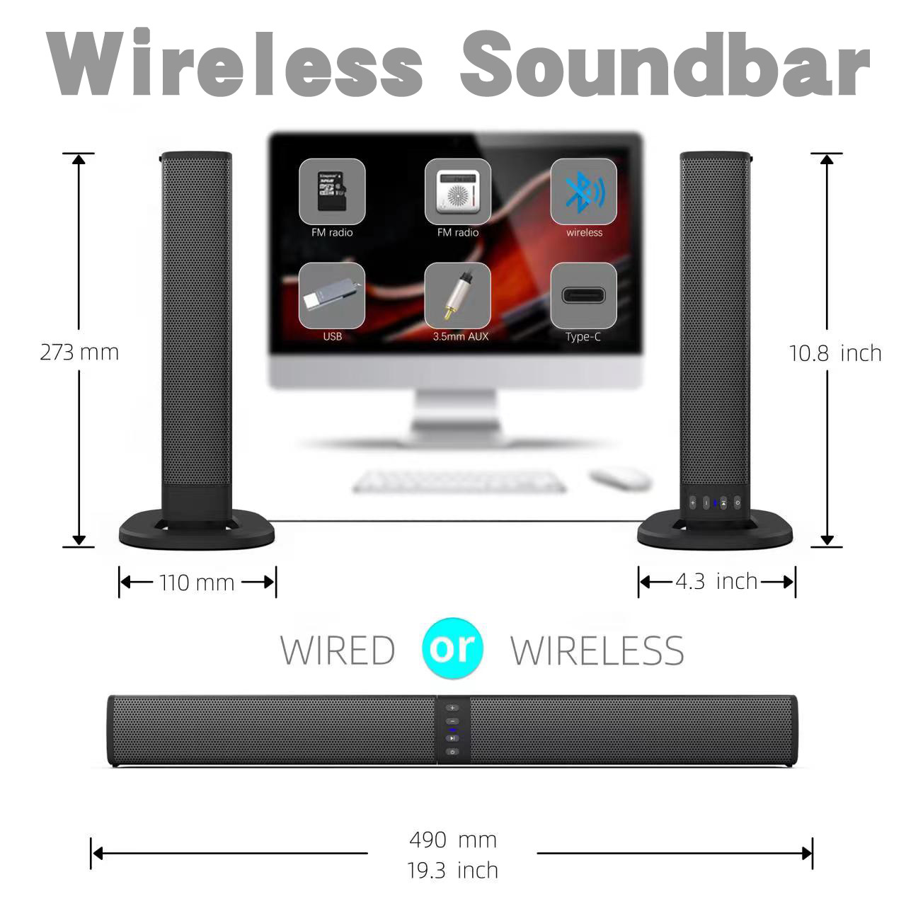 Detachable Soundbar Bluetooth  - đánh giá và giá Audio Music Spotify