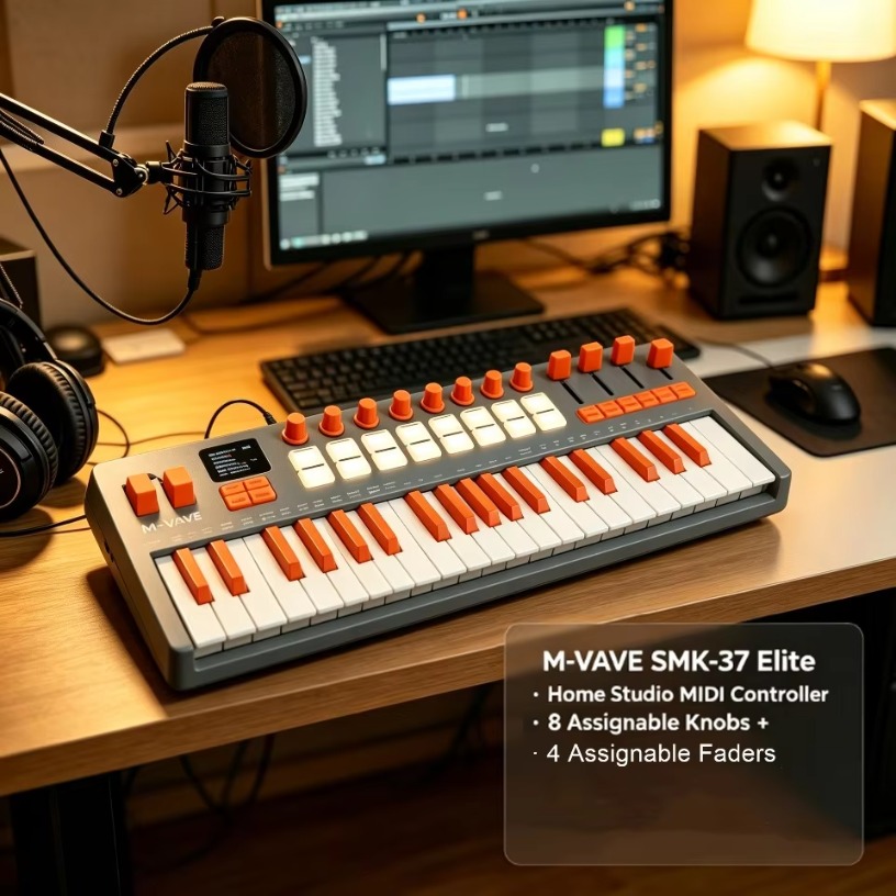 M-VAVE SMK-37 Elite Wireless M - đánh giá và giá Midi Controller Pad