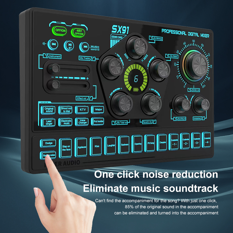 SX91 48V Audio Mixer with Voic - đánh giá và giá Audio Music Dj