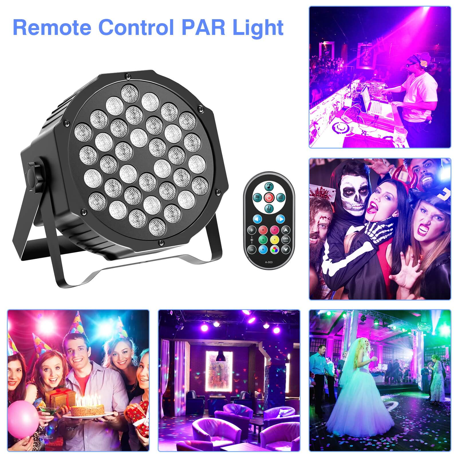 U'King 4PCS/8PCS 36LED Par Lig - đánh giá và giá Audio Music Dj