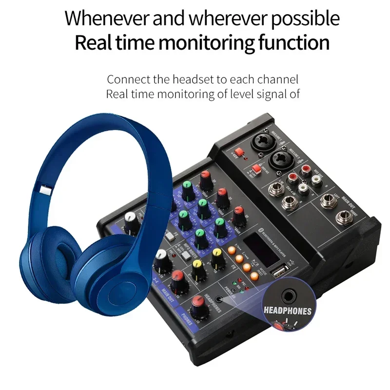 4 Channel USB Audio Mixer with - đánh giá và giá Audio Music Dj