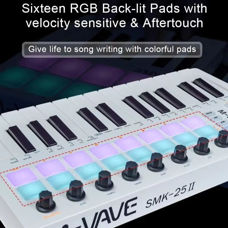 M-Vave Smk-25 Midi Keyboard Co - đánh giá và giá Midi Controller Pad