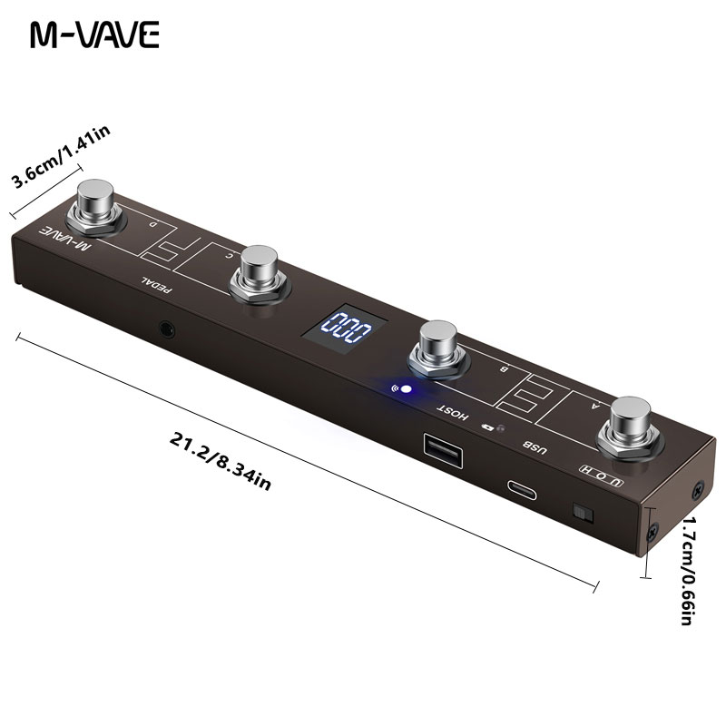 M-VAVE Digital Multi-Effects P - đánh giá và giá Midi Controller Pad