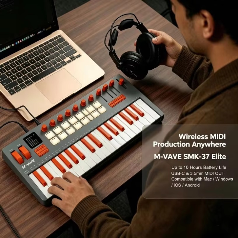M-VAVE SMK-37 Elite MIDI Keybo - đánh giá và giá Midi Controller Pad